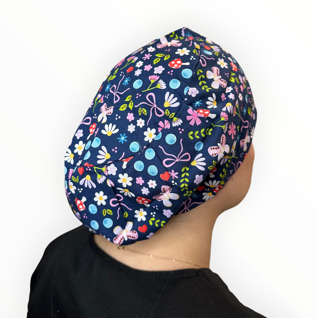 Cottage Blooms- Euro Scrub Cap