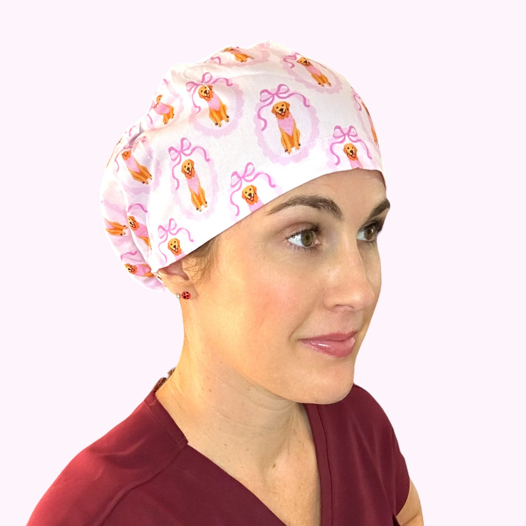Pink Pup Society- Euro Scrub Cap