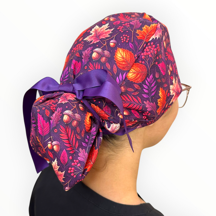 Autumn Amethyst- Ponytail Scrub Cap