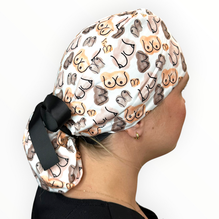 Breast Intentions- Ponytail Scrub Cap