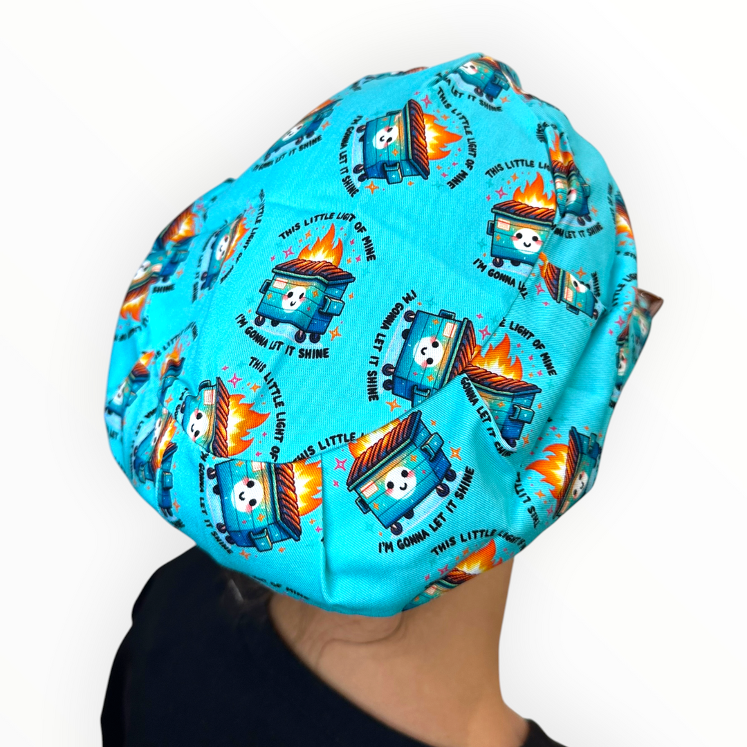 Dumpster Fire- Euro Scrub Cap