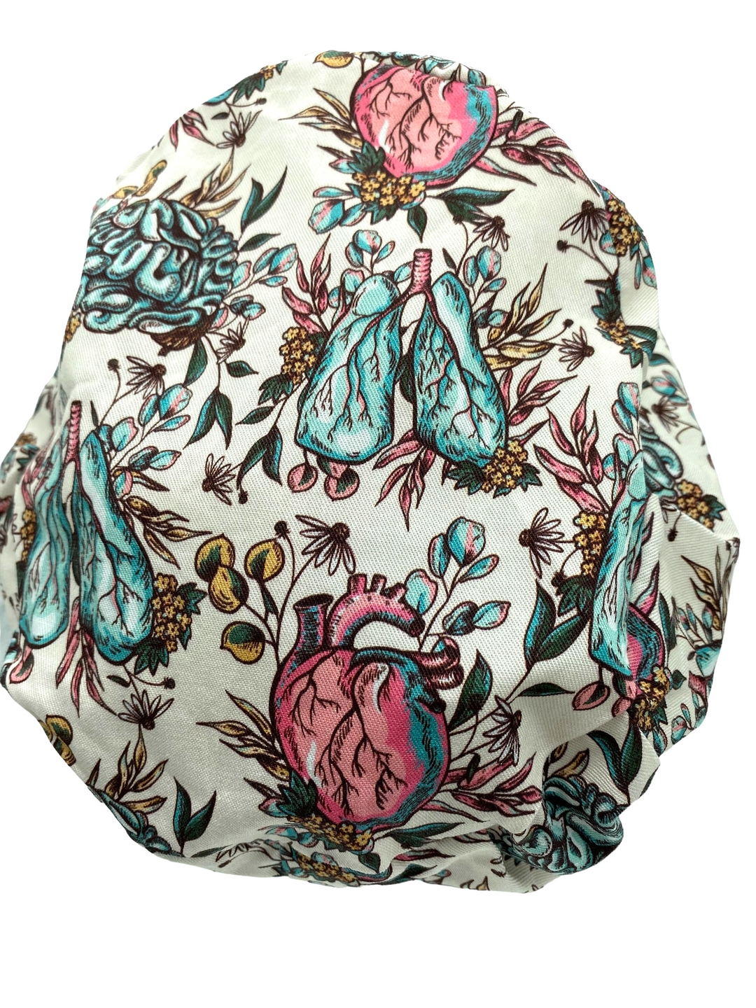 Floral Organs Euro Scrub Cap for Women, by Sunshine Caps Co