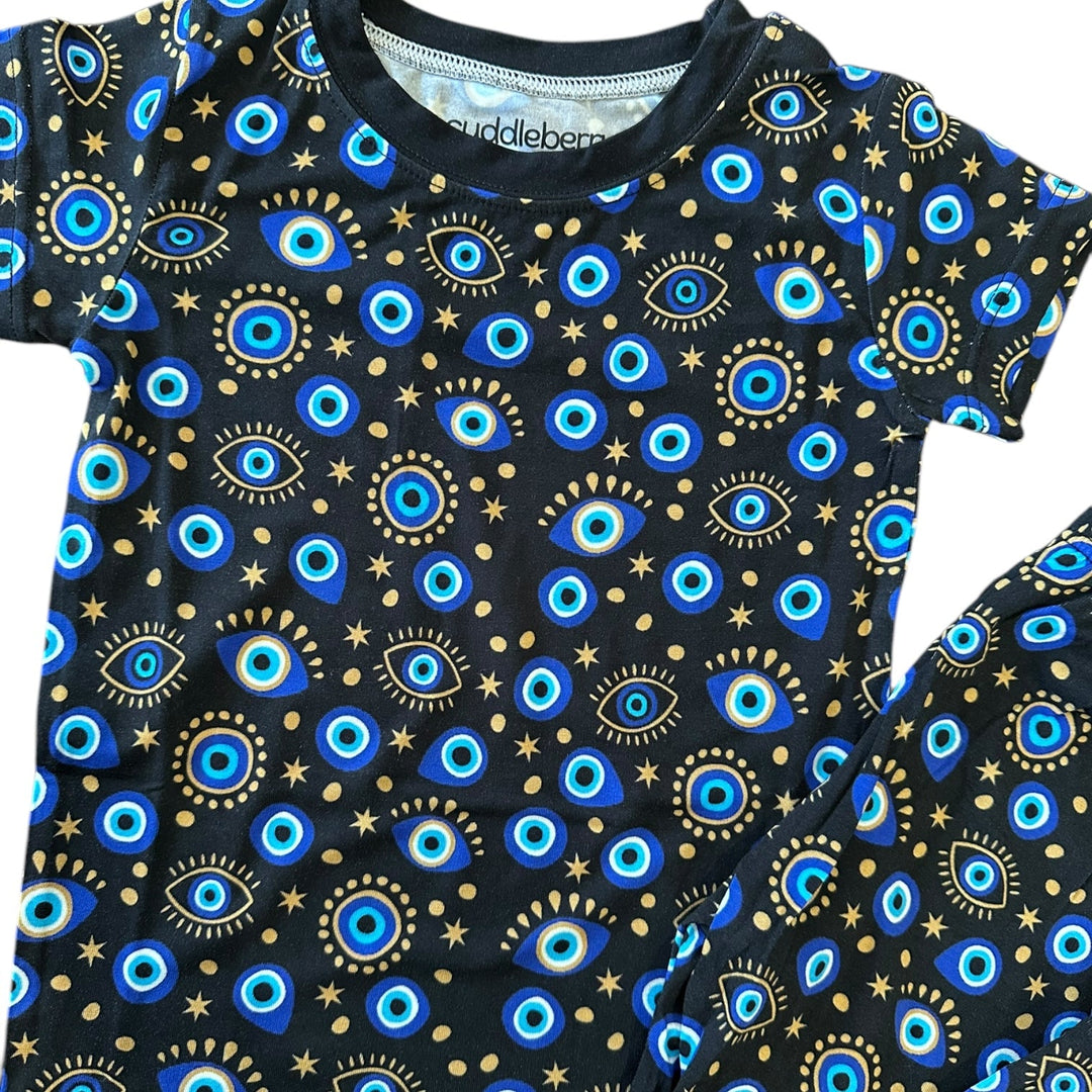 Evil Eye Black Short Sleeve Two-Piece PJ's