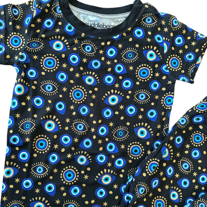 Evil Eye Black Short Sleeve Two-Piece PJ's