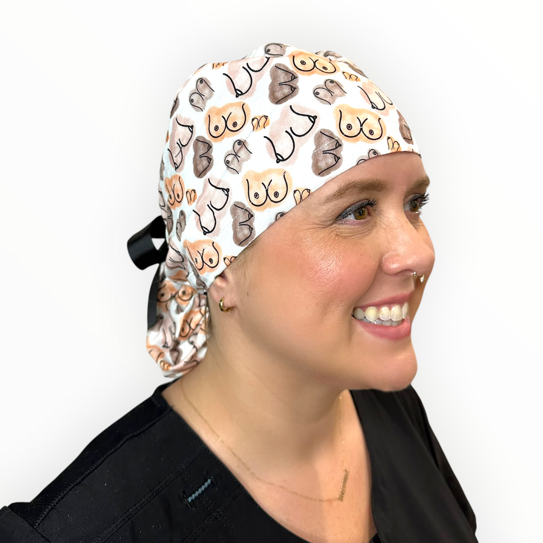 Breast Intentions- Ponytail Scrub Cap