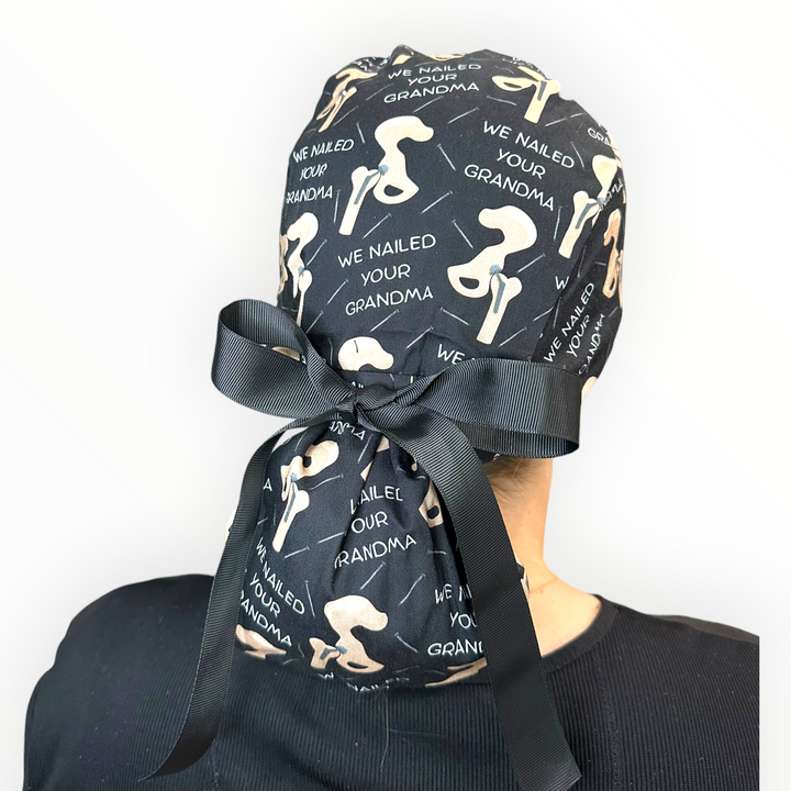 Nailed Your Grandma- Ponytail Scrub Cap