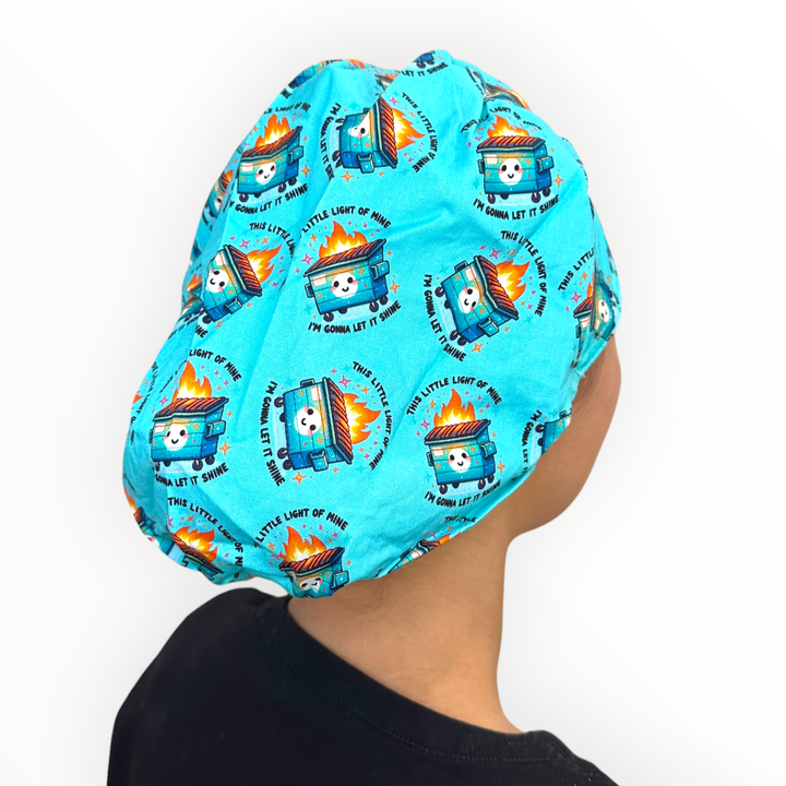 Dumpster Fire- Bouffant Scrub Cap