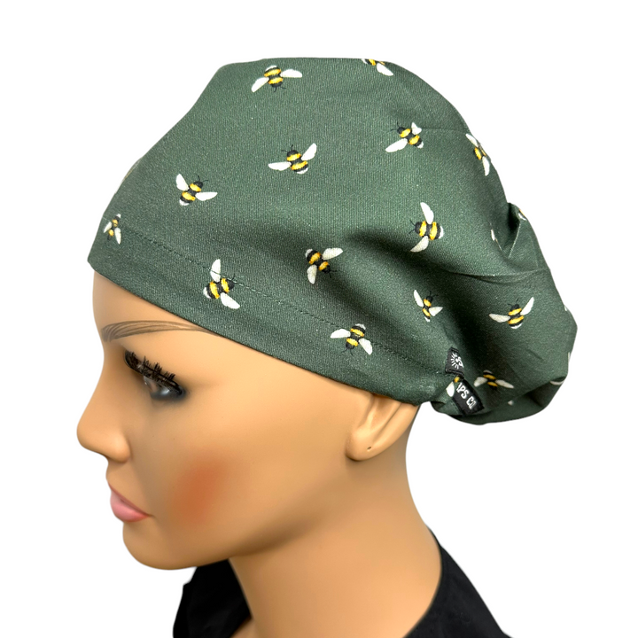 Buzzing Bees Euro Scrub Cap for Women, by Sunshine Caps Co