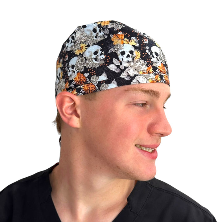 Autumn Skulls- Classic/Men's Scrub Cap