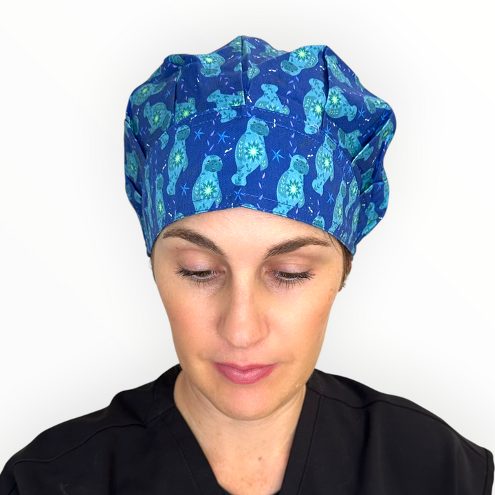 Manatee Tides- Bouffant Scrub Cap