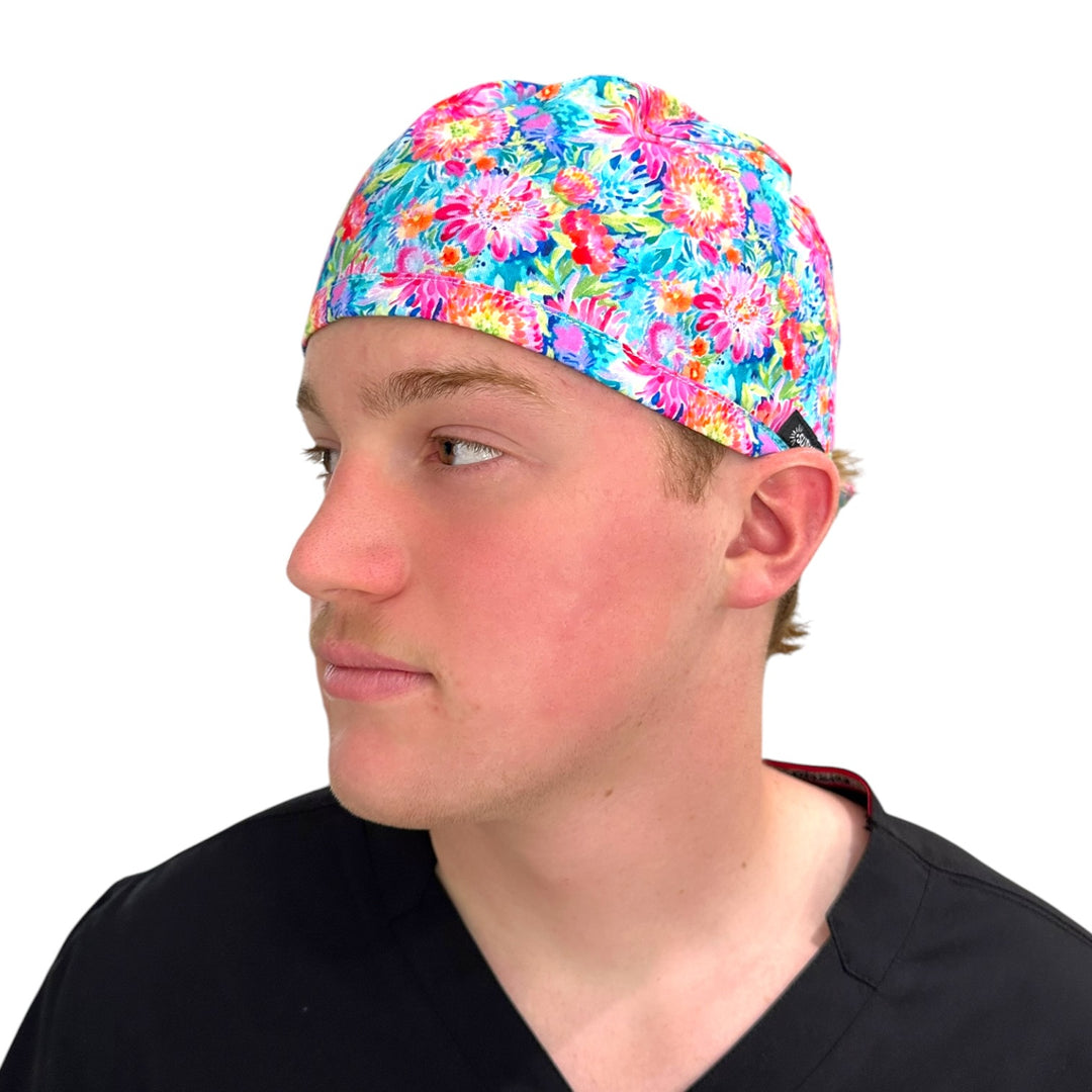 Preppy Floral- Classic/Men's Scrub Cap
