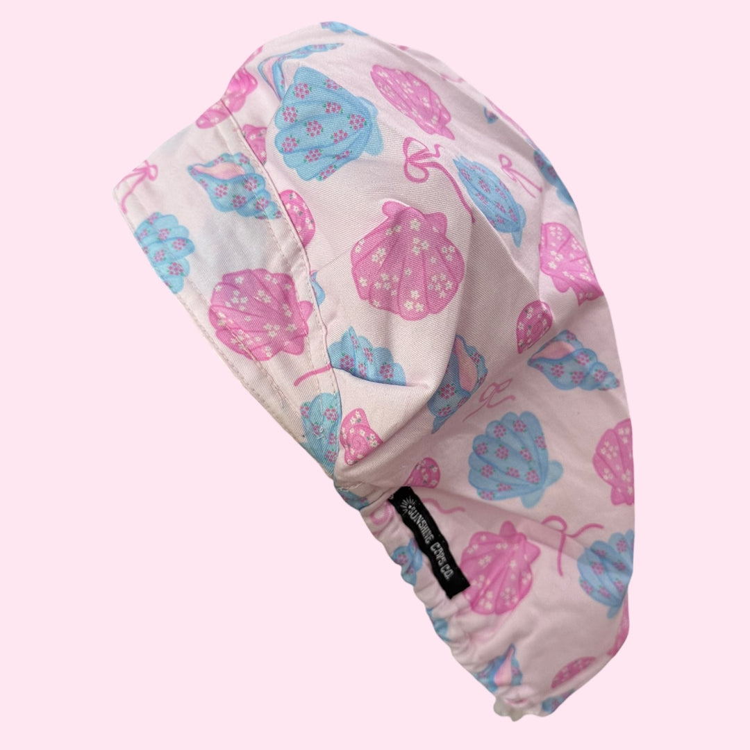 Seashell Sweetheart- Bouffant Scrub Cap