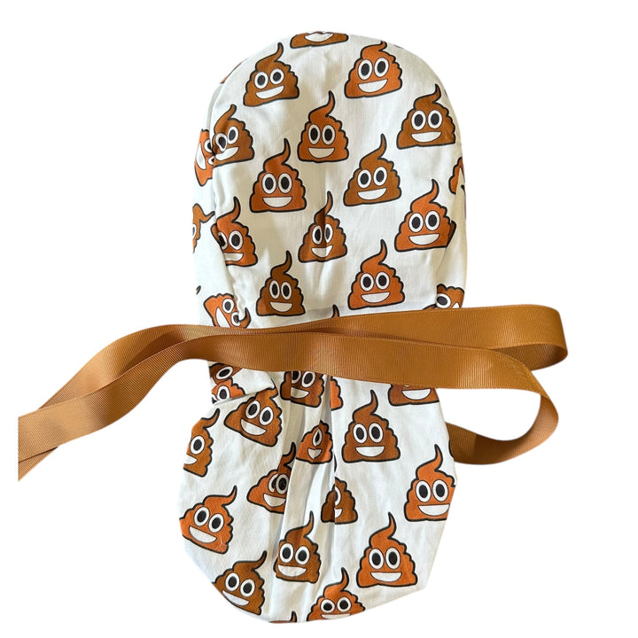 Poop Emoji- Ponytail Scrub Cap