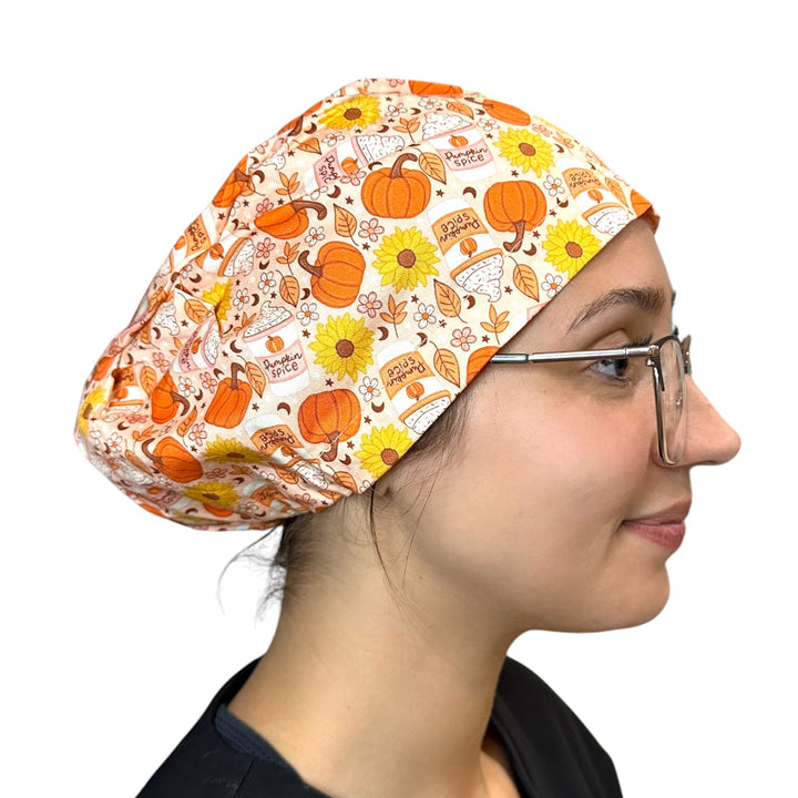 Pumpkin Spice- Euro Scrub Cap