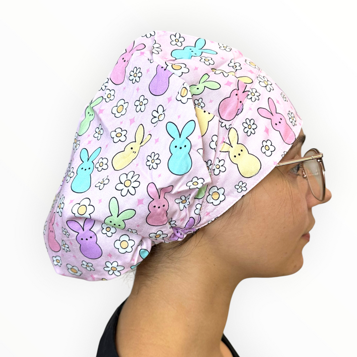 Easter Bunny- Bouffant Scrub Cap