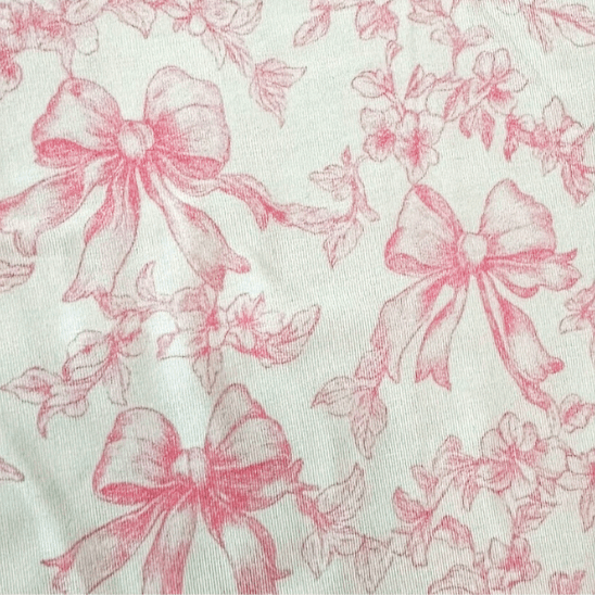 Toile Bows Bamboo Zipper Sleeper