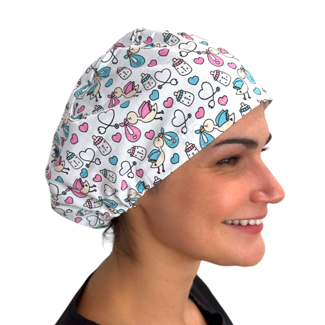 Special Delivery Labor and Delivery Euro Scrub Cap for Women, by Sunshine Caps Co