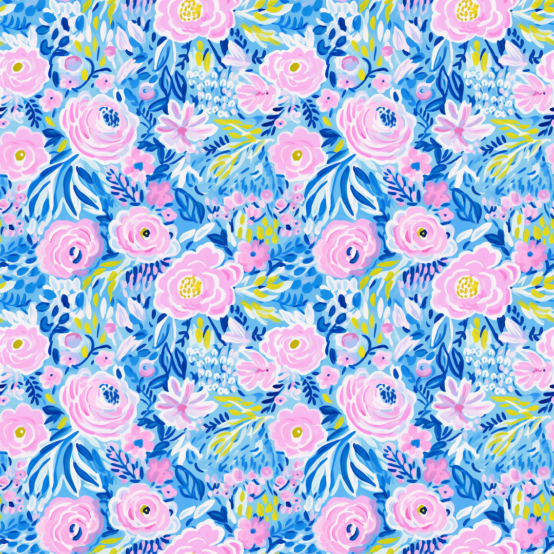 Floral Peonies Euro Scrub Cap for Women, by Sunshine Caps Co