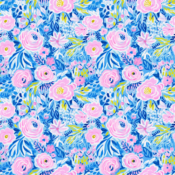 Floral Peonies Euro Scrub Cap for Women, by Sunshine Caps Co