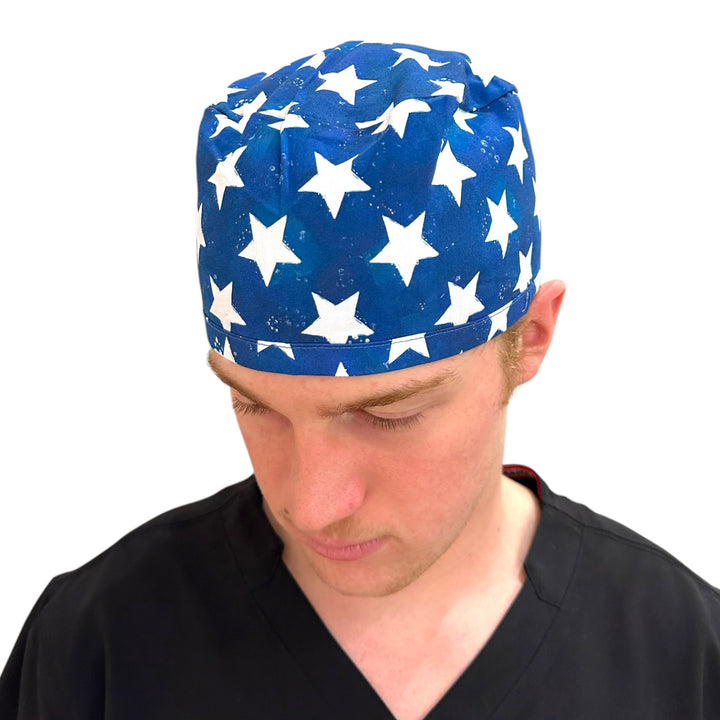 Star Spangled Blue- Classic/Men's Scrub Cap
