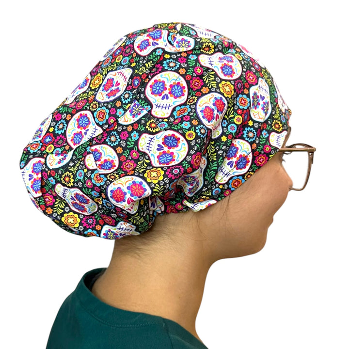 Sugar Skull Fiesta- Euro Scrub Cap