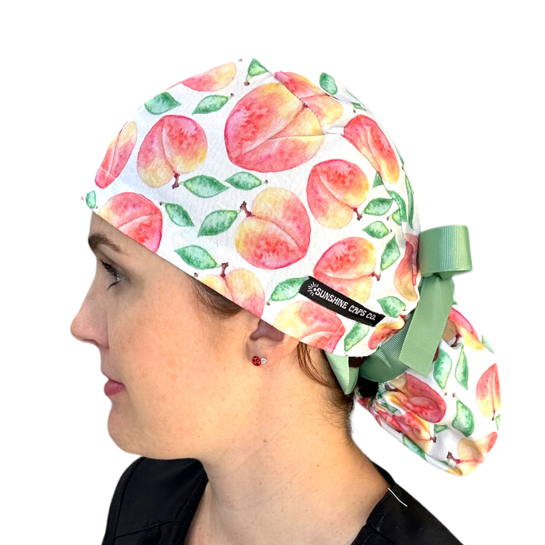 peach Scrub Cap for Women, By Sunshine Caps Co.
