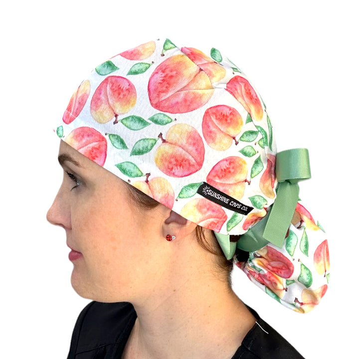 peach Scrub Cap for Women, By Sunshine Caps Co.