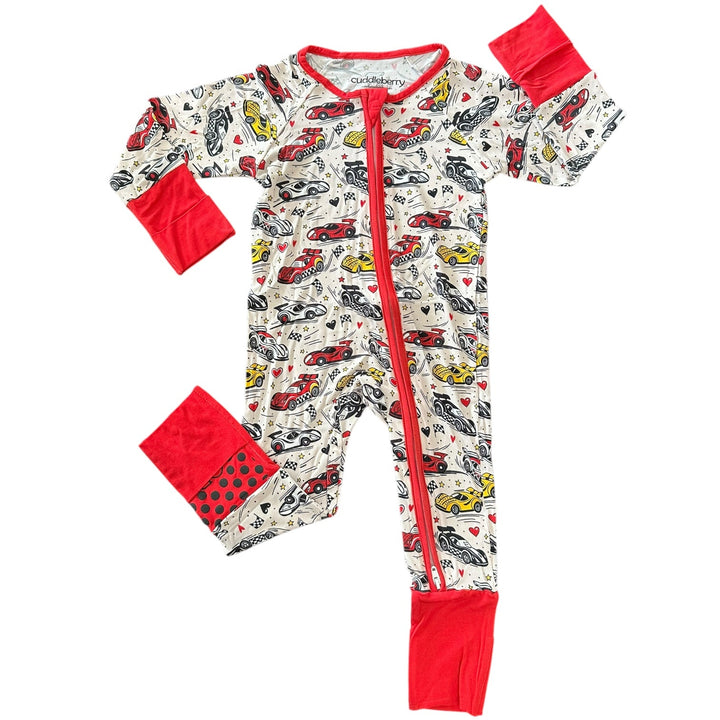 Race Car Bamboo Zipper Sleeper