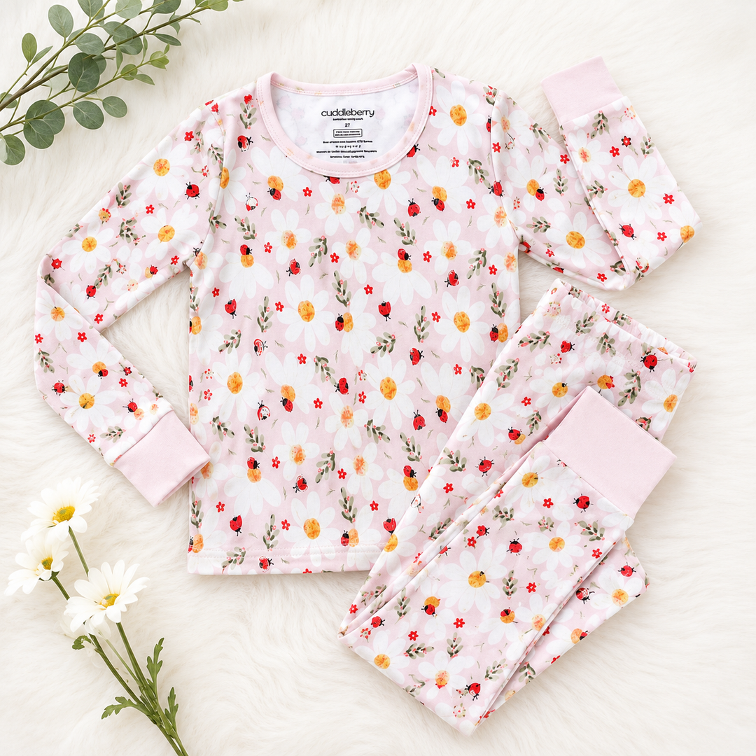 Ladybug & Daisy Long Sleeve Two-Piece PJ's