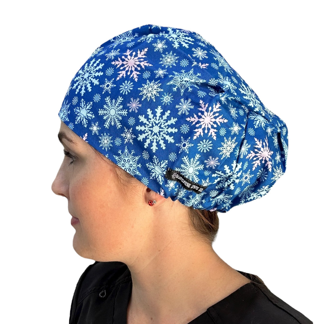 Snowflake- Euro Scrub Cap