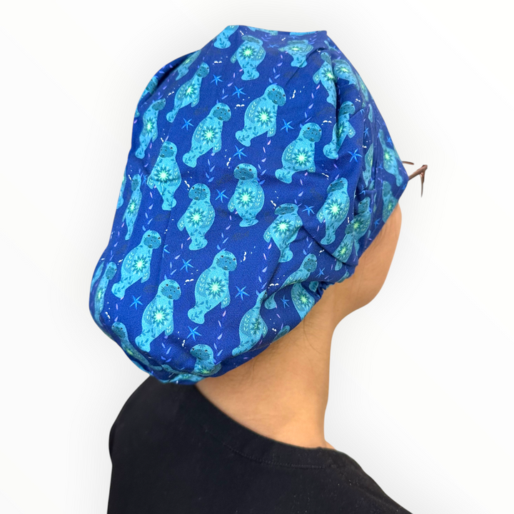 Manatee Tides- Bouffant Scrub Cap