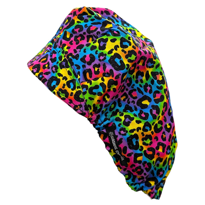 Rainbow Leopard- Bouffant Scrub Cap