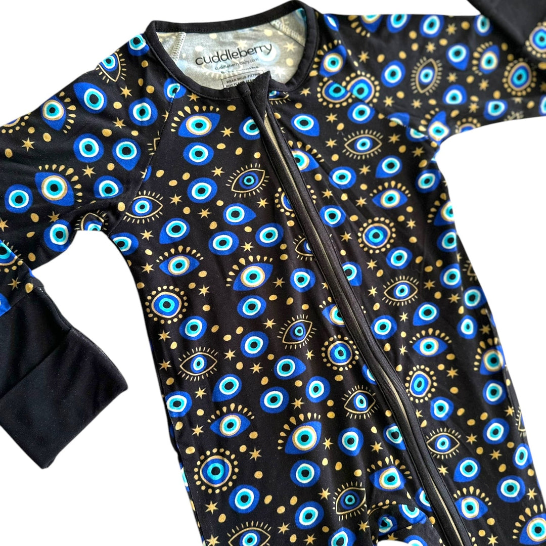 Evil Eye Black Zipper Sleeper