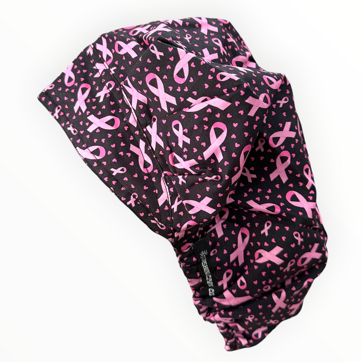 Breast Cancer Pink Ribbon- Bouffant Scrub Cap