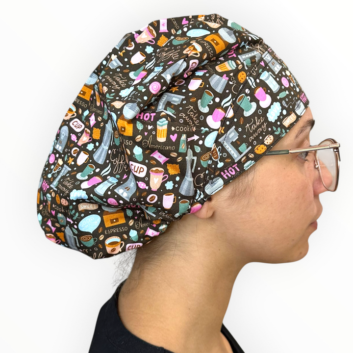Coffee Break- Bouffant Scrub Cap