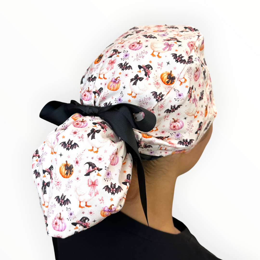 Witchy Waddles- Ponytail Scrub Cap