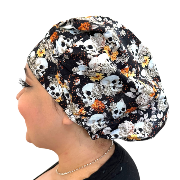 Autumn Skulls- Bouffant Scrub Cap