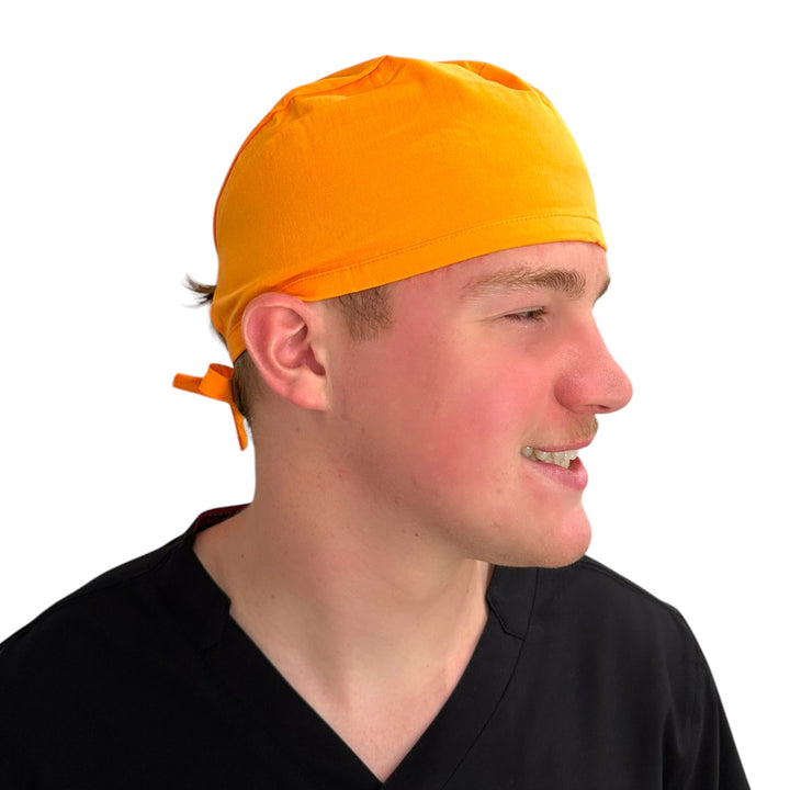 Orange Solid- Classic/Men's Scrub Cap