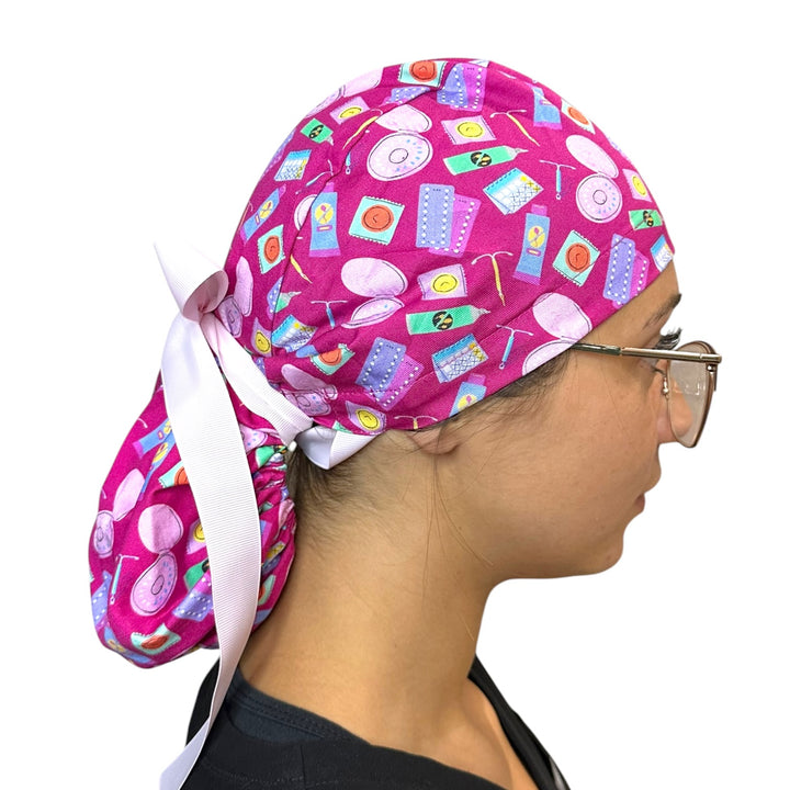 Birth Control- Ponytail Scrub Cap