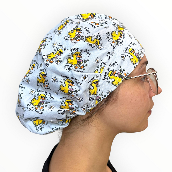 Hang in There, It Gets Worse- Bouffant Scrub Cap