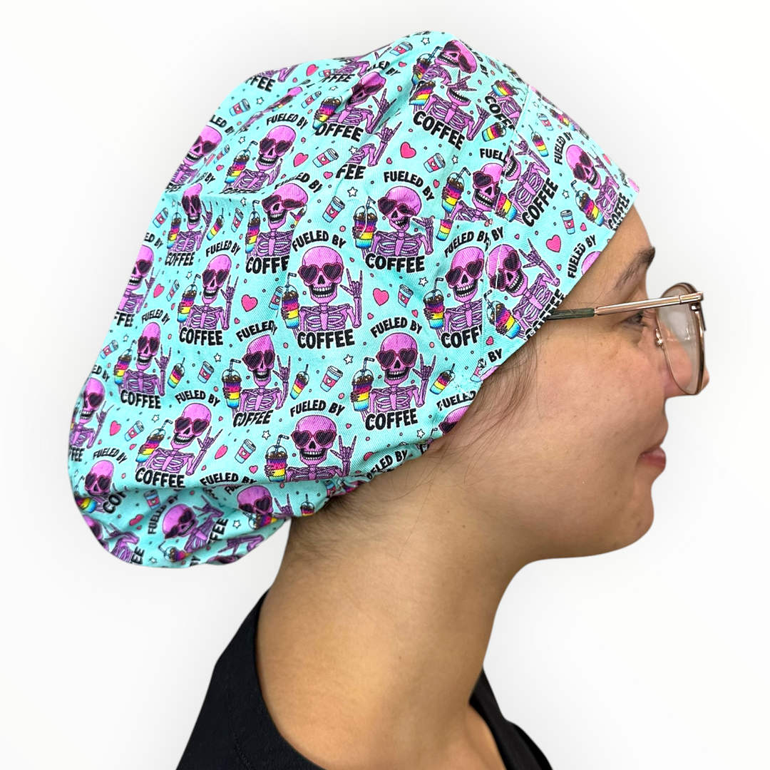 Fueled By Coffee- Bouffant Scrub Cap