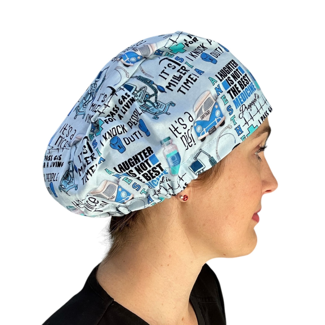 Anesthesia Euro Scrub Cap for Women, by Sunshine Caps Co