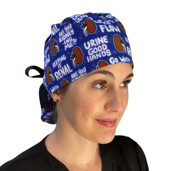 urology Puns Ponytail Scrub Cap for Women, By Sunshine Caps Co.