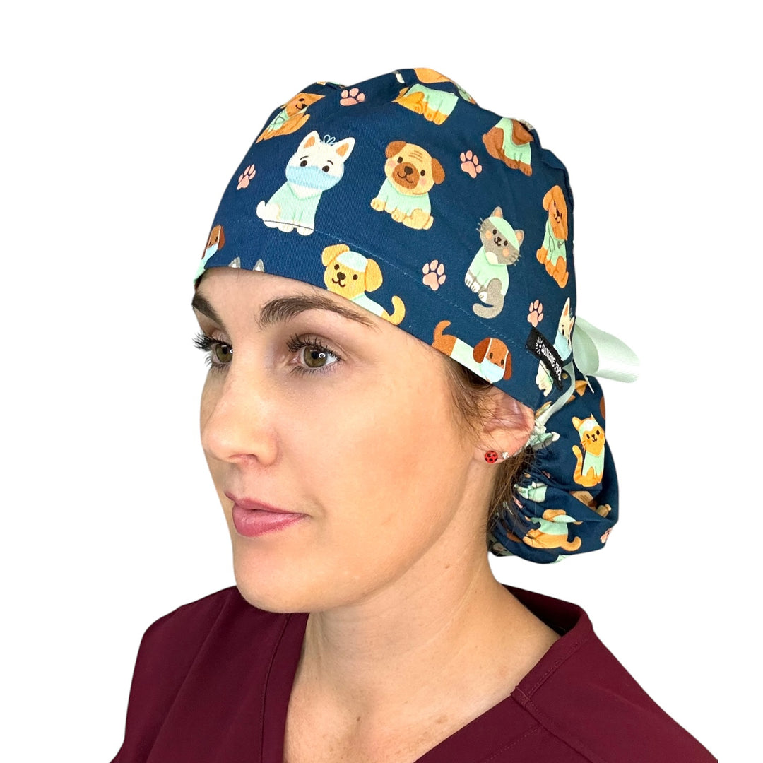 Vet Pets- Ponytail Scrub Cap