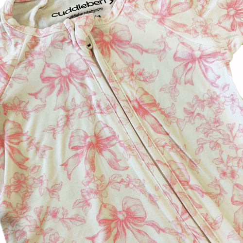 Toile Bows Bamboo Zipper Sleeper