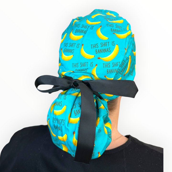 Shift is Bananas- Ponytail Scrub Cap