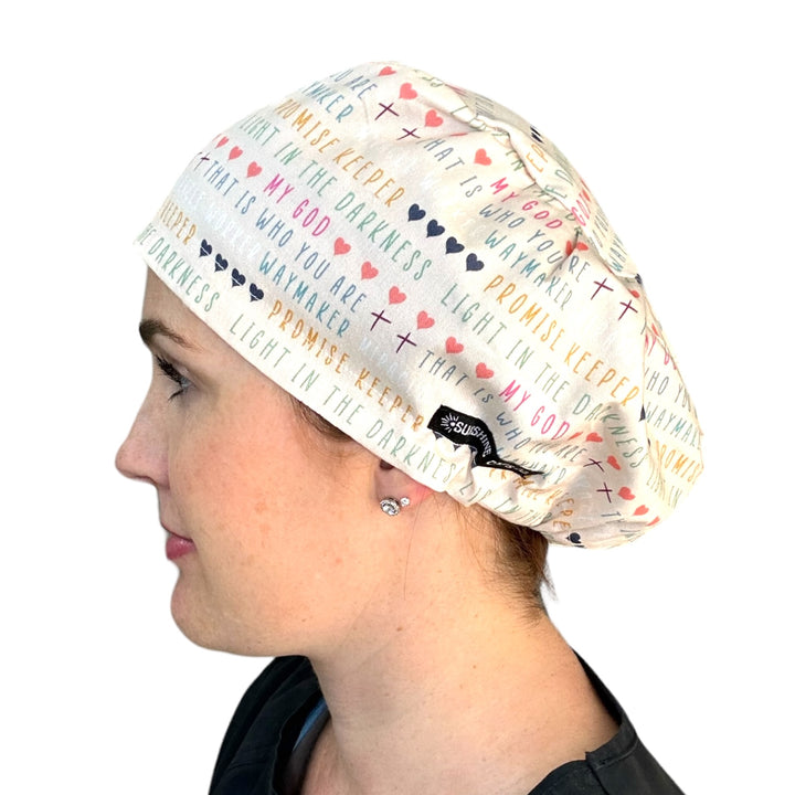 God Waymaker Euro Scrub Cap for Women, by Sunshine Caps Co