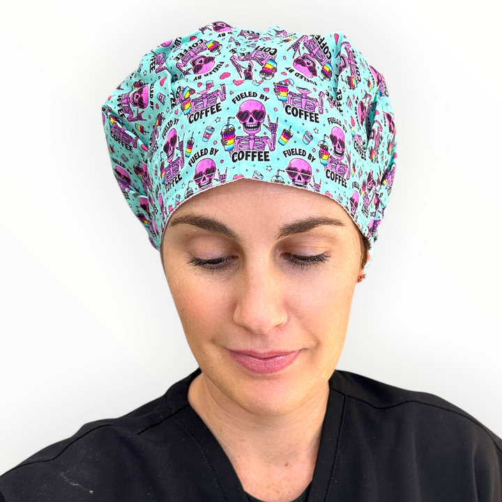 Fueled By Coffee- Bouffant Scrub Cap