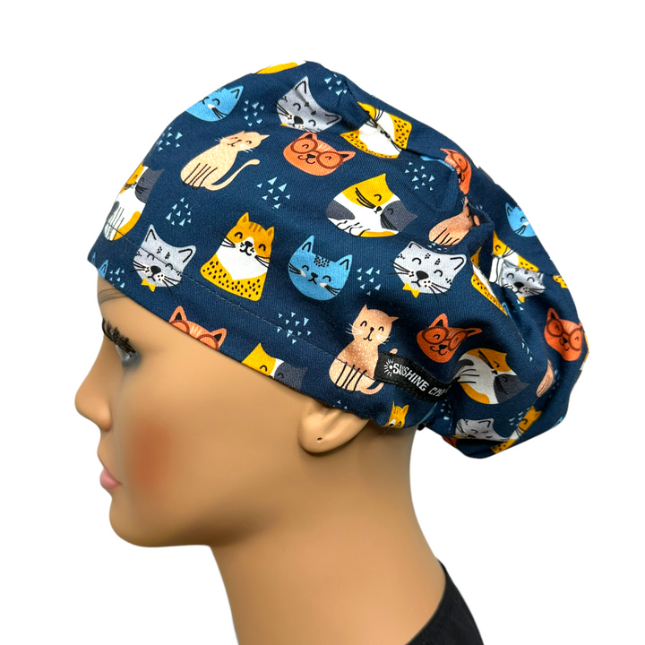 Smart Cats Euro Scrub Cap for Women, by Sunshine Caps Co