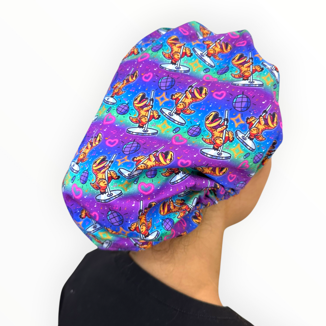 Pole Dancing T-Rex- Bouffant Scrub Cap